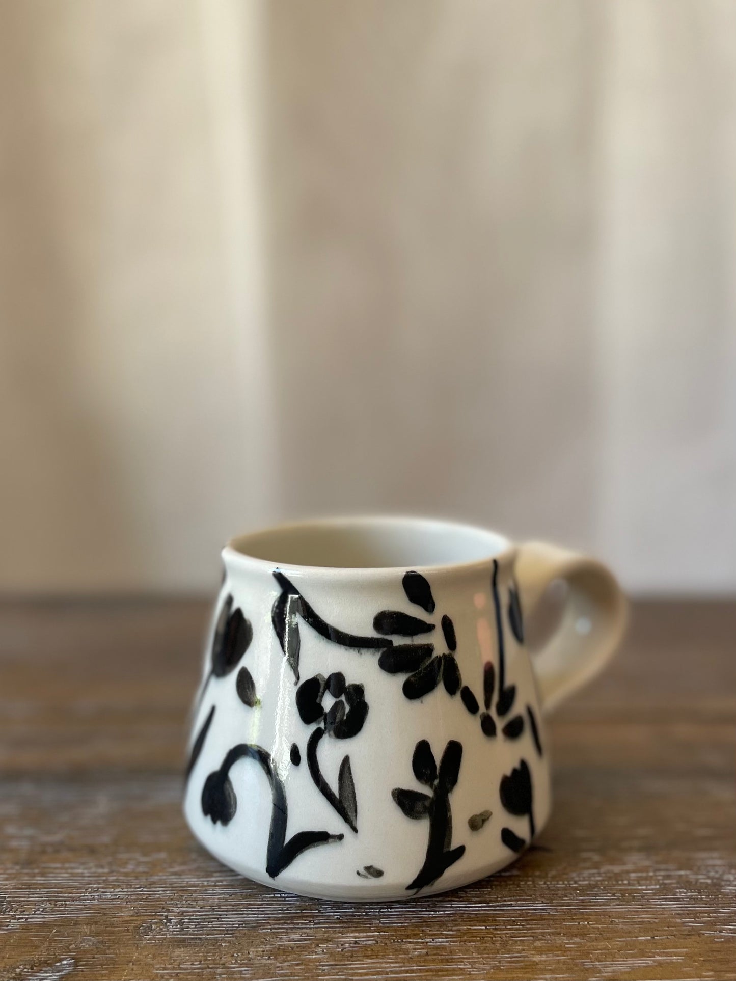 Black Flower Mug 1