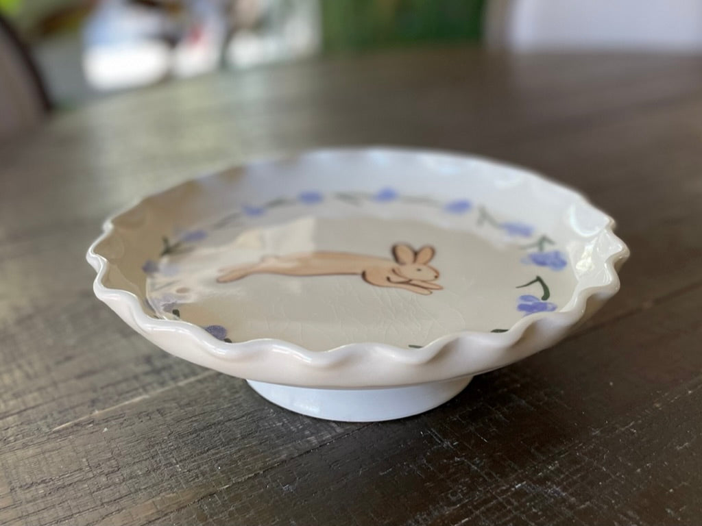 Jumping Bunny Dessert Plate