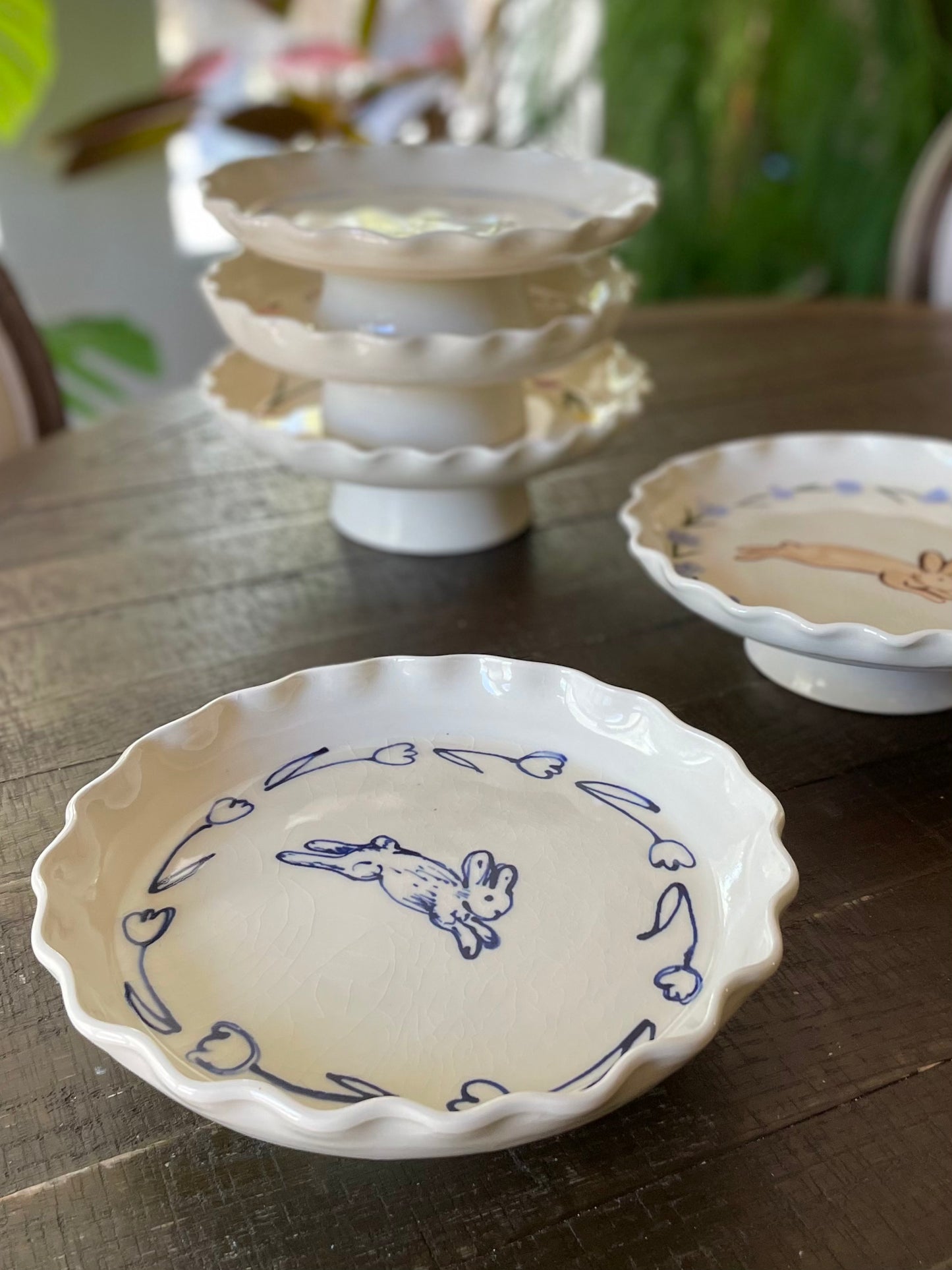 Doodle Bunny Dessert Plate