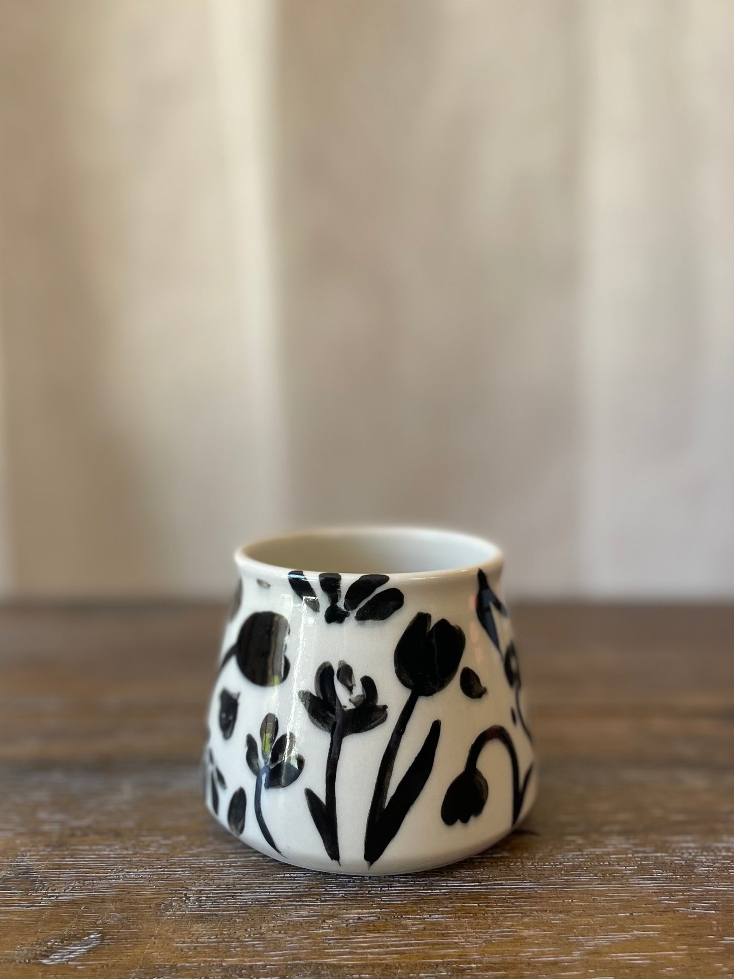 Black Flower Mug 1