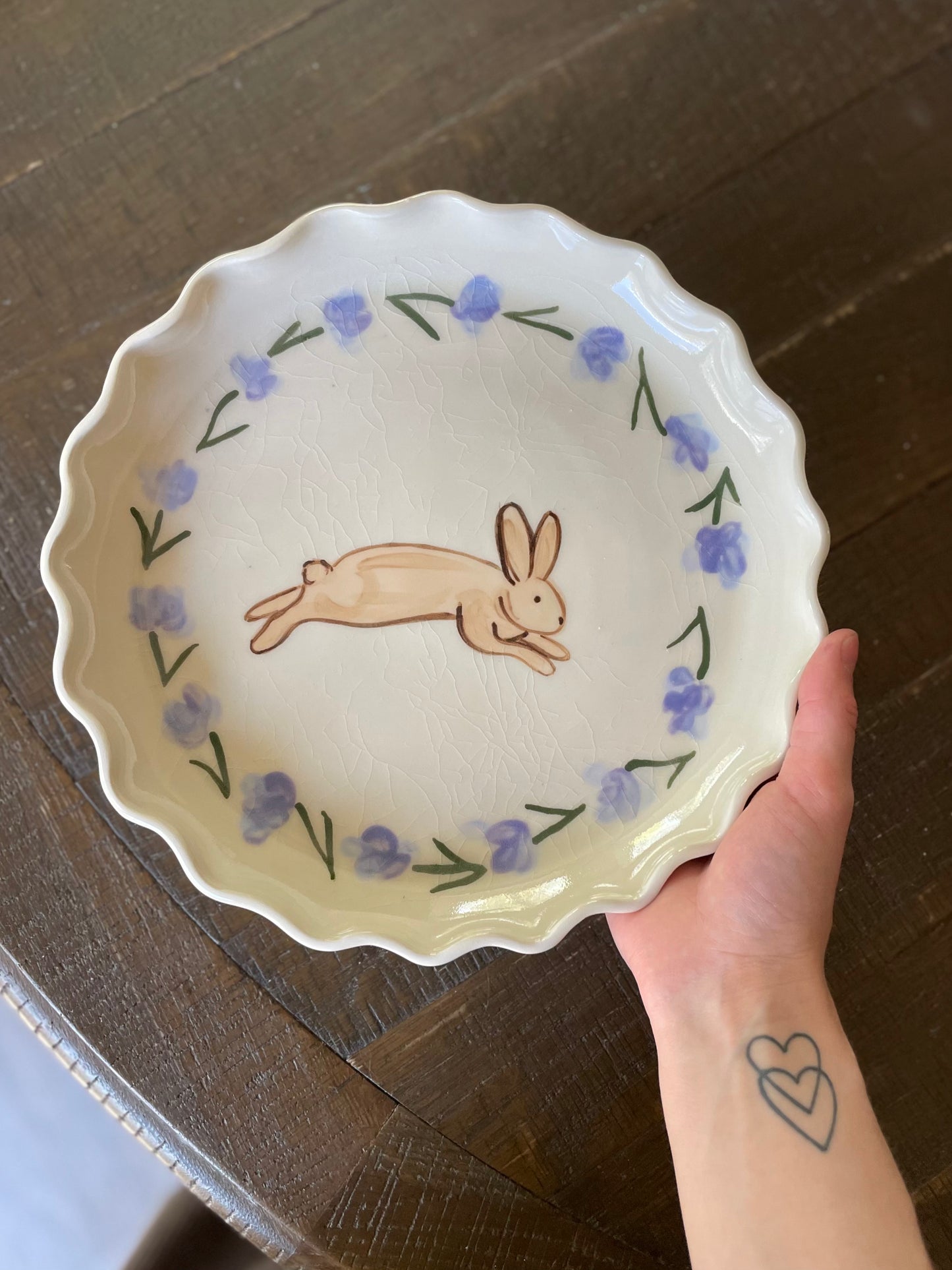 Jumping Bunny Dessert Plate