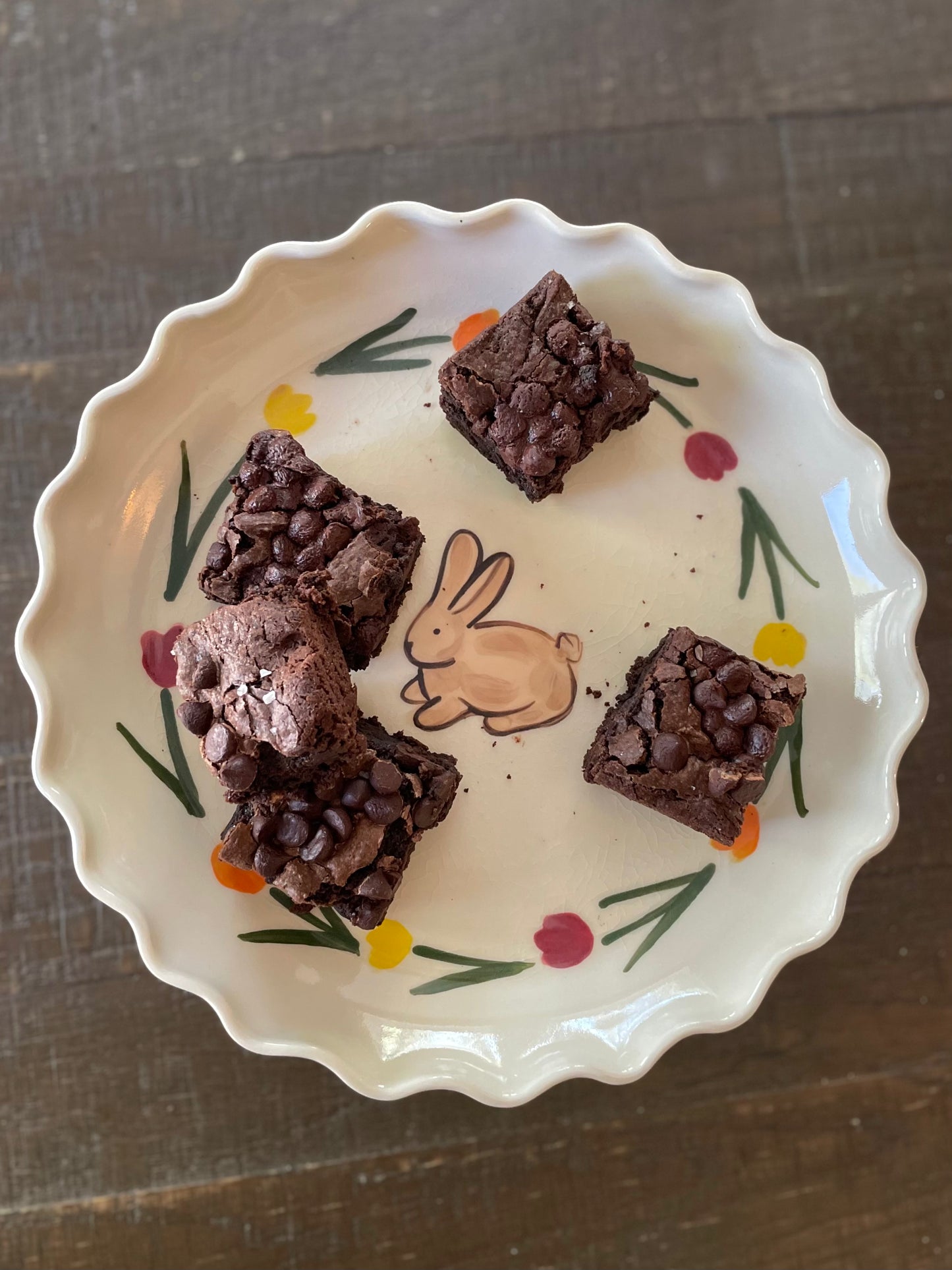 Tulip Bunny Dessert Plate