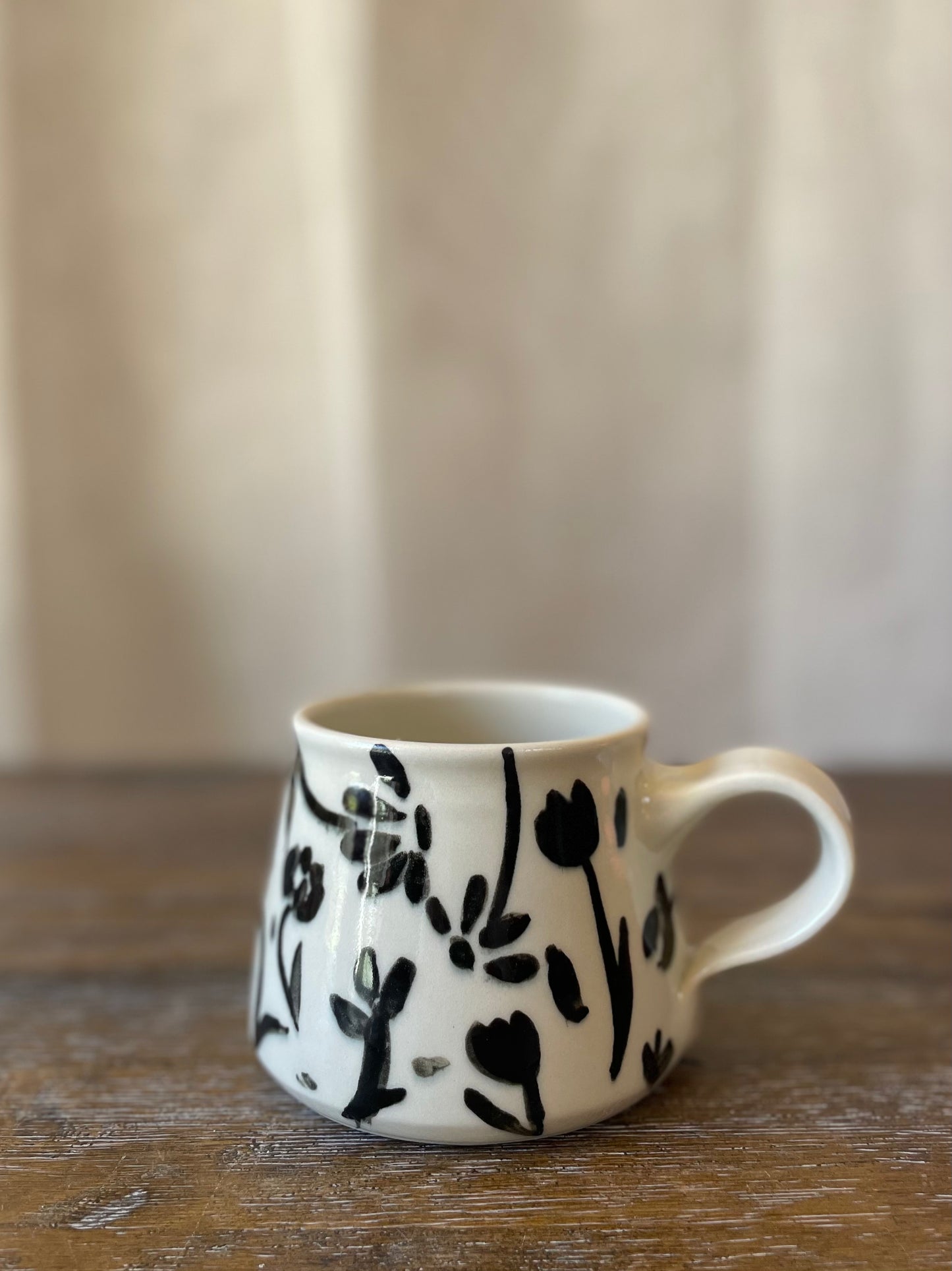 Black Flower Mug 1