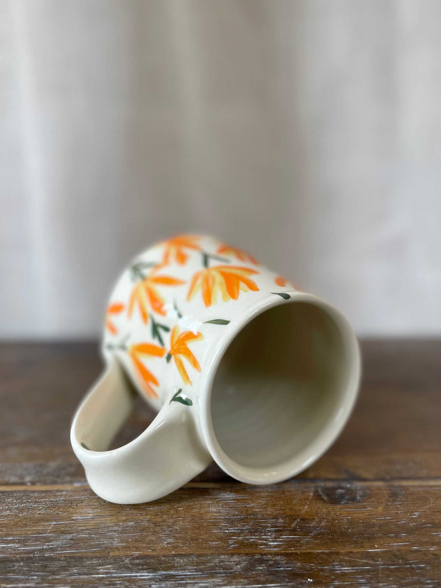 Orange Flower Mug