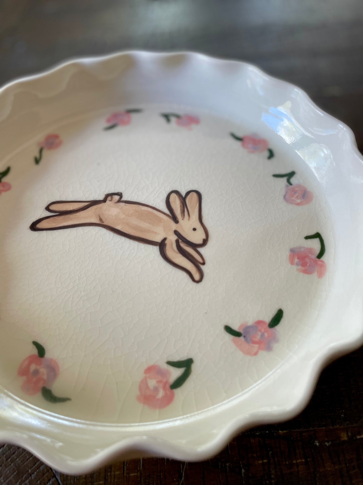 Jumping Bunny Dessert Plate
