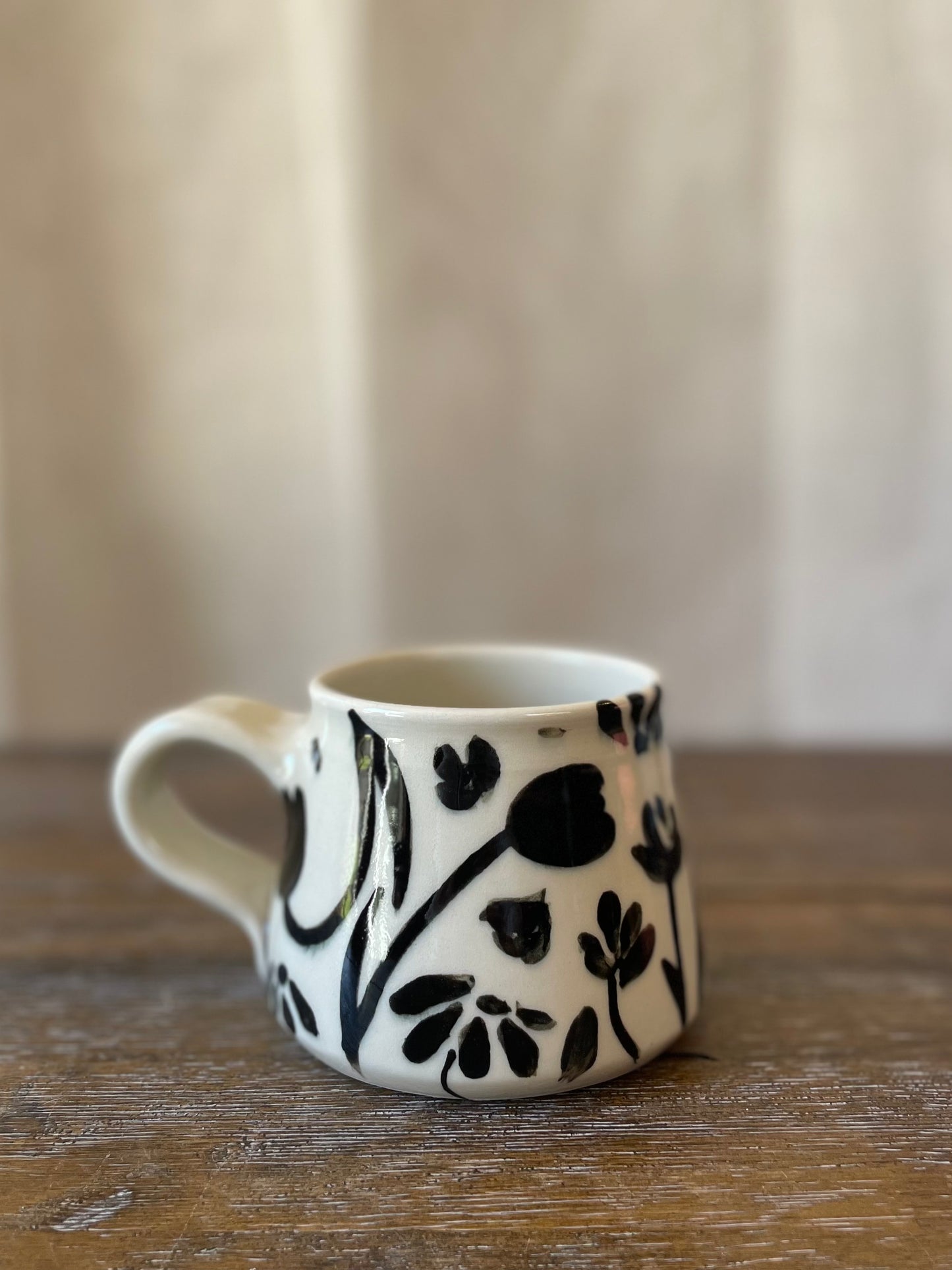 Black Flower Mug 1