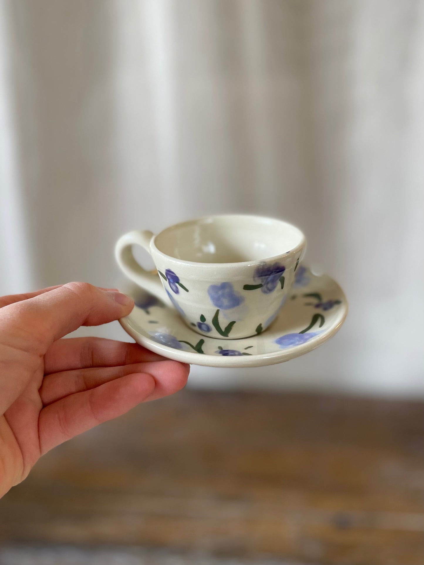 Purple Flower Espresso Set