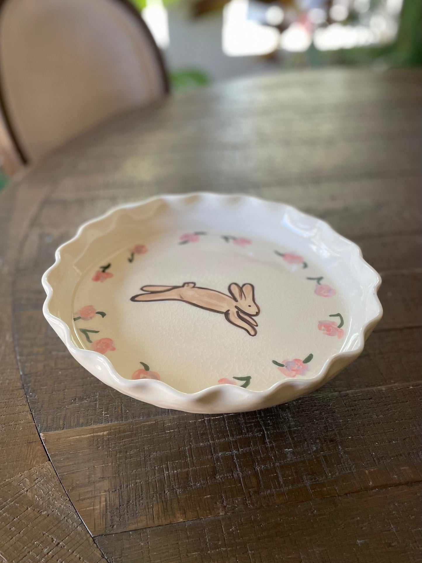 Jumping Bunny Dessert Plate