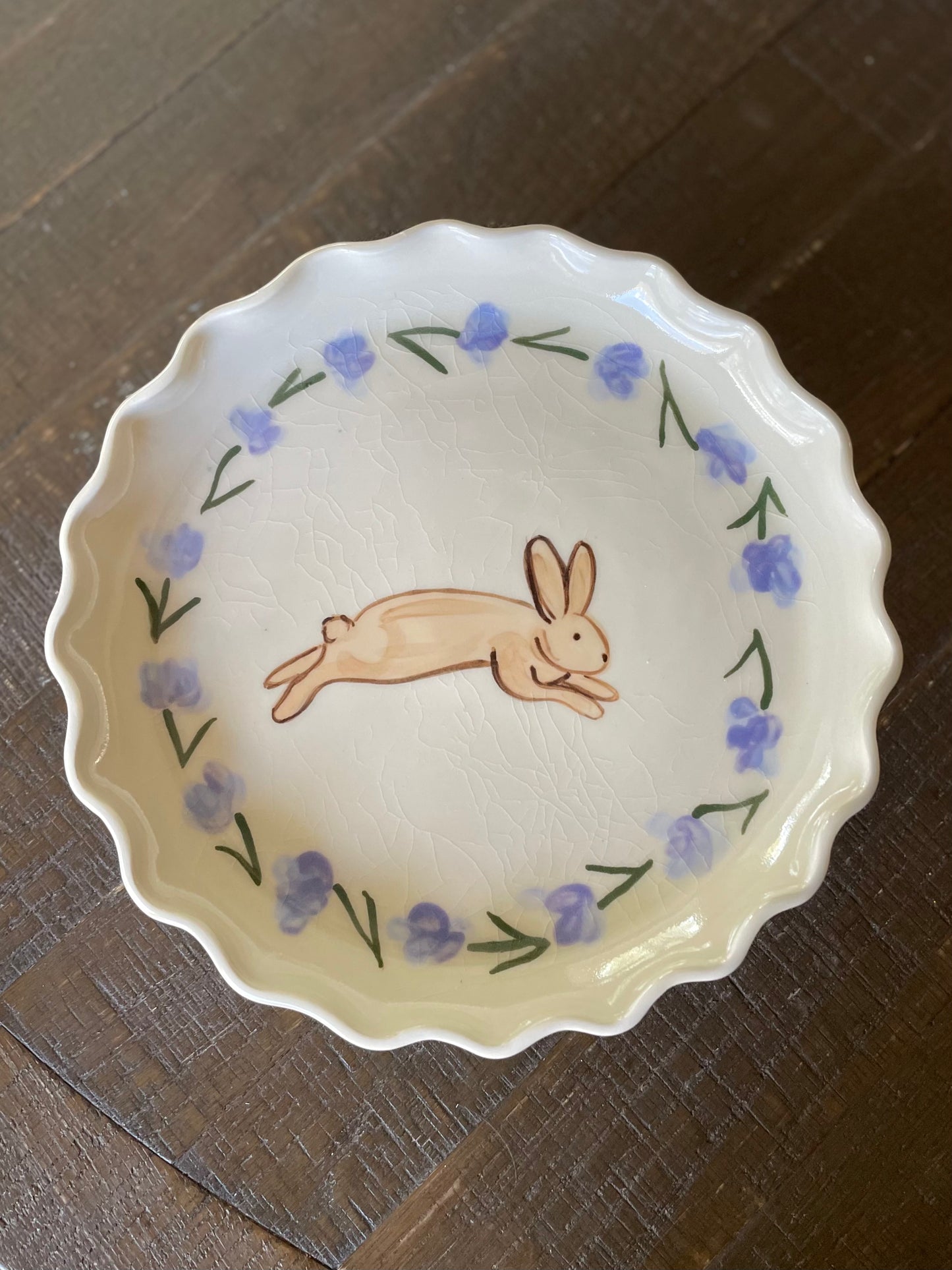Jumping Bunny Dessert Plate
