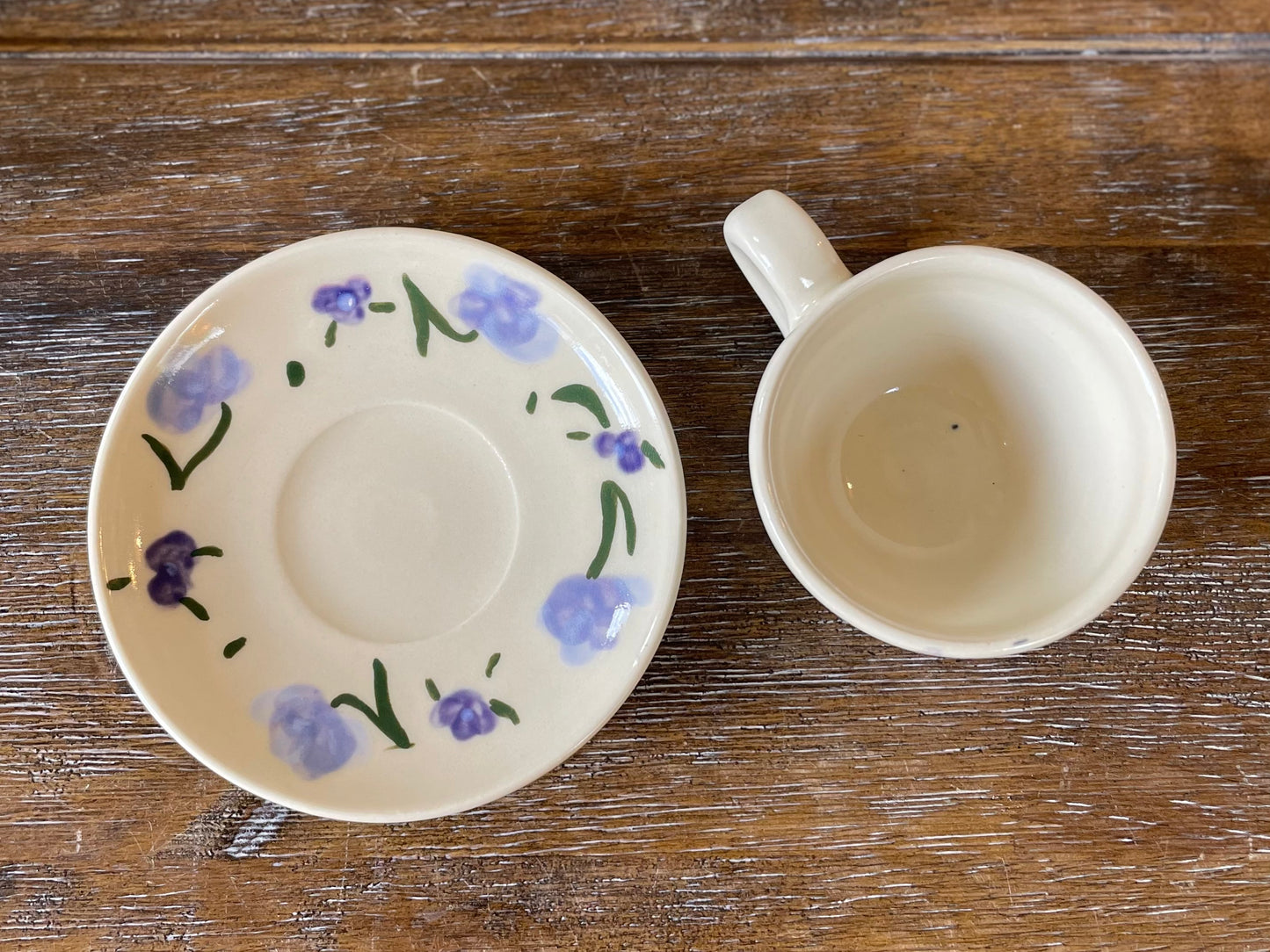 Purple Flower Espresso Set