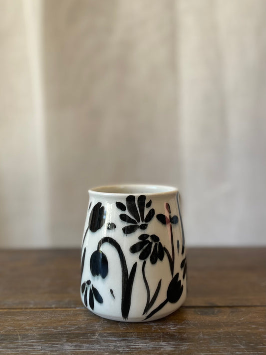 Black Flower Mug 2