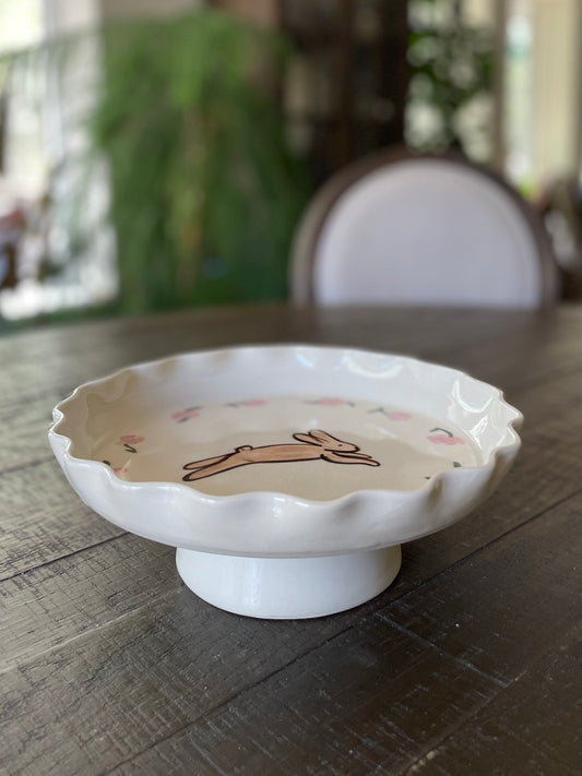 Jumping Bunny Dessert Plate