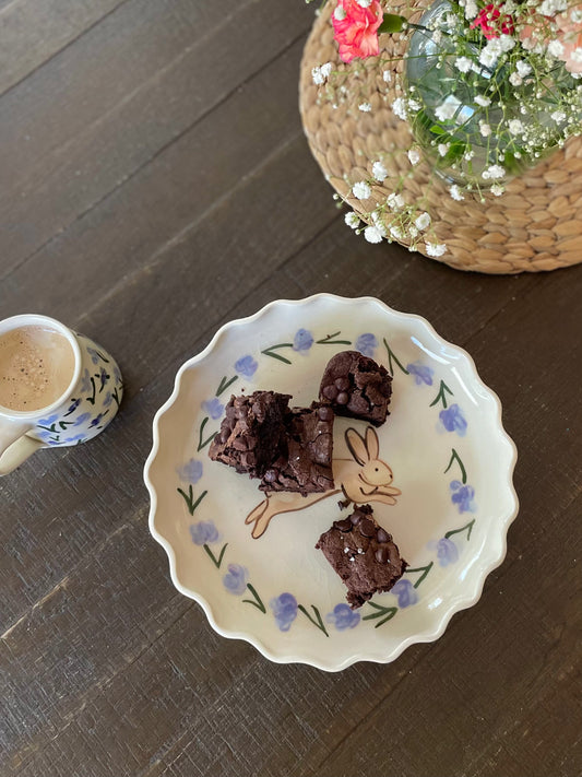 Jumping Bunny Dessert Plate