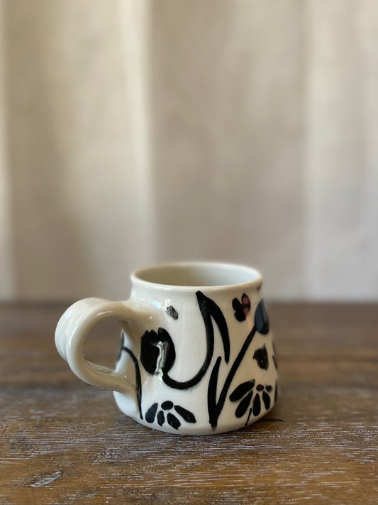 Black Flower Mug 1