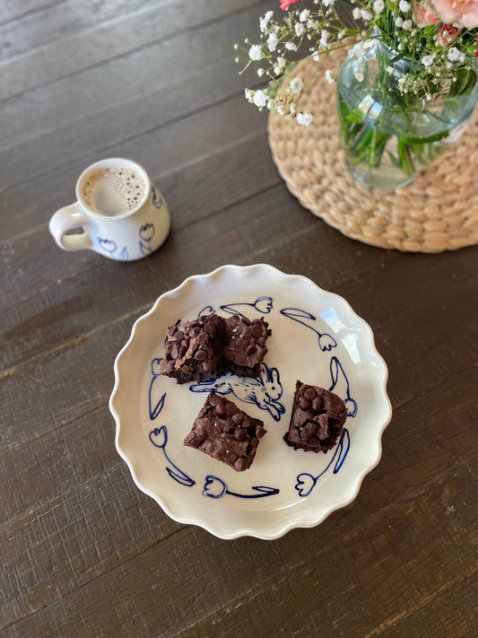 Doodle Bunny Dessert Plate