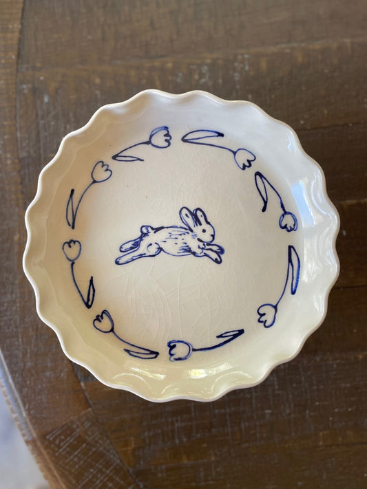 Doodle Bunny Dessert Plate
