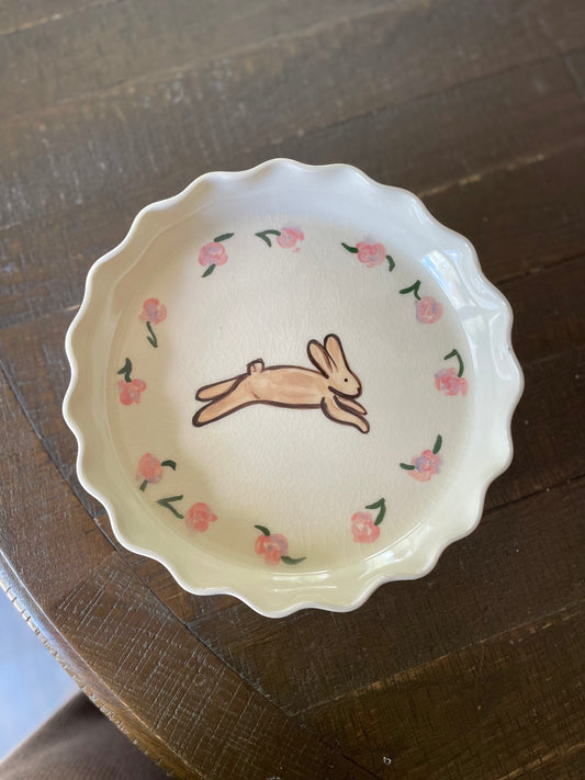 Jumping Bunny Dessert Plate