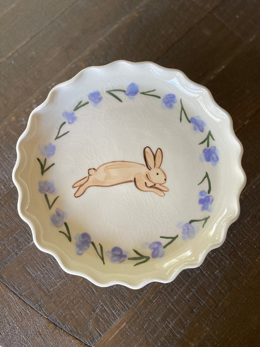 Jumping Bunny Dessert Plate