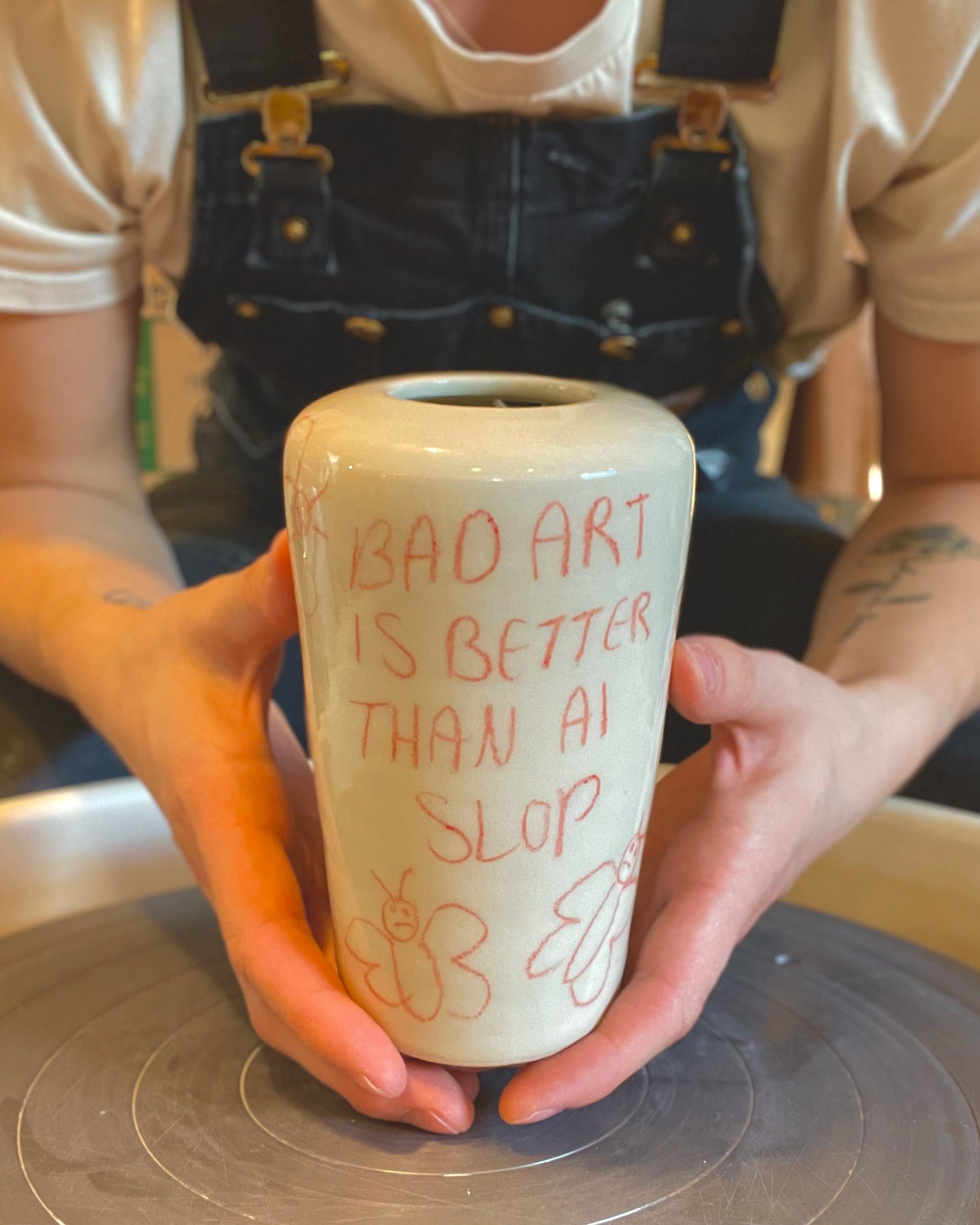 BAD ART IS BETTER THAN AI SLOP (tumbler)